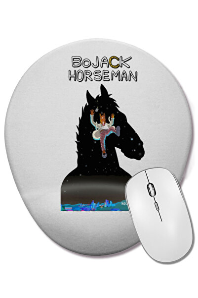 BASKI DÜNYASI Bojack Horseman 06 Οβάλ ποντίκι με οπίσθια υποστήριξη καρπού