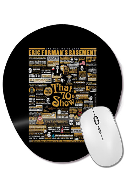 BASKI DÜNYASI Mouse Pad oval cu suport pentru încheietura mâinii, cu fraze în...