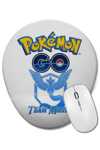 BASKI DÜNYASI Pokemon Go Team Mystic Wrist Supported Oval Mouse Pad