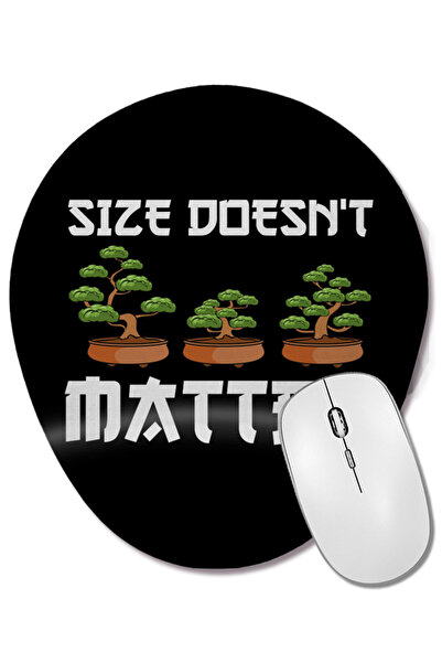 BASKI DÜNYASI Mouse Pad oval cu suport pentru încheietura mâinii, cu un design amuzant de copac bonsai mic, care nu se concentrează pe dimensiunea.