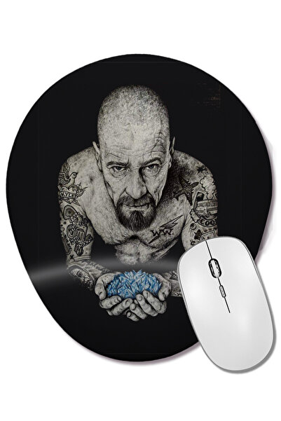 BASKI DÜNYASI Mouse Pad oval Heinsenberg Tattoo cu suport pentru încheietura ...