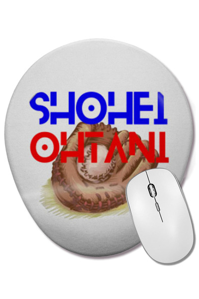 BASKI DÜNYASI Mouse Pad oval Shohei Ohtani Art cu suport pentru încheietura m...