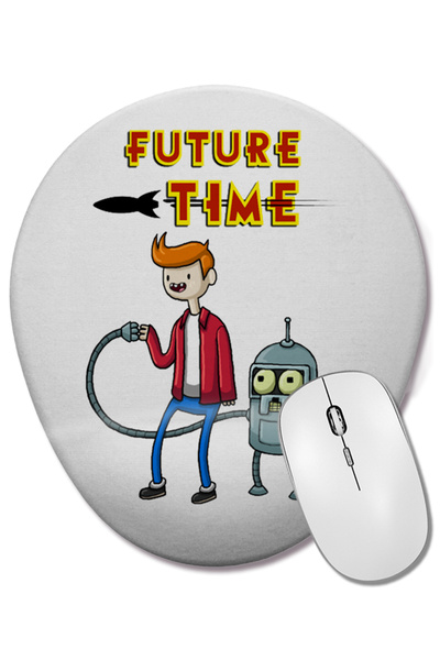 BASKI DÜNYASI Mouse Pad oval Future Time cu suport pentru încheietura mâinii