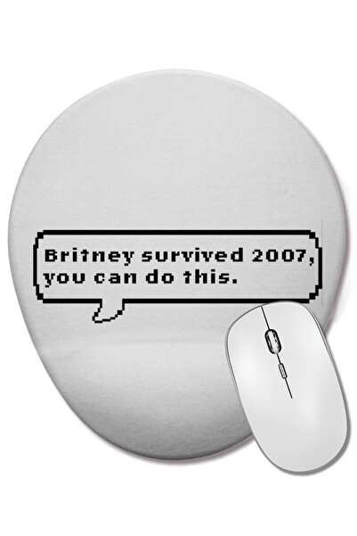 BASKI DÜNYASI Britney je preživela 2007. Tekstualna ovalna podloga za miša sa...
