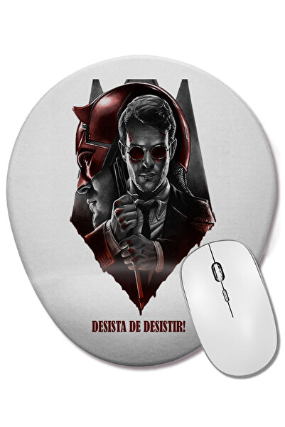 BASKI DÜNYASI Mouse Pad oval cu suport pentru încheietura mâinii Musculaçao