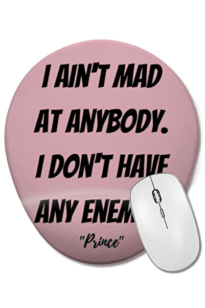 BASKI DÜNYASI Mouse Pad oval cu suport pentru încheietura mâinii, Cadou pentru iubitorii citatelor Prince Rogers Nelson, Vintage Retro, Rainbow