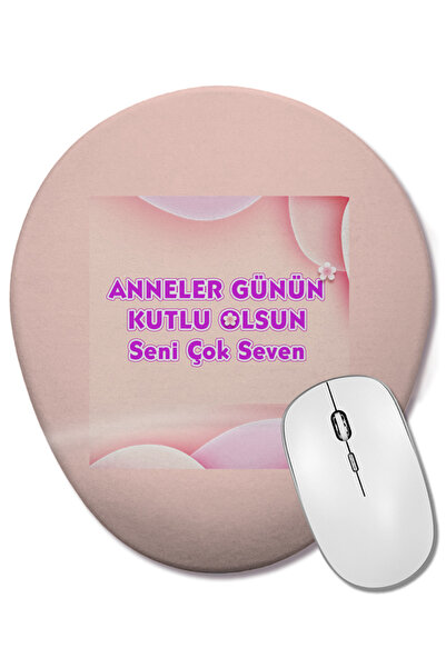 BASKI DÜNYASI Cadou pentru Ziua Mamei 053 Mouse Pad oval cu suport pentru înc...