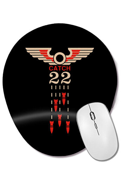 BASKI DÜNYASI Carte obligatorie: Catch-22 - Mouse Pad oval cu suport pentru încheietura mâinii