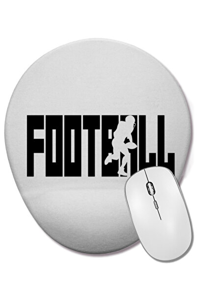 BASKI DÜNYASI Mouse Pad oval cu suport pentru încheietura mâinii pentru fotbal