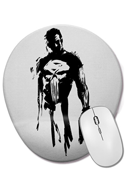 BASKI DÜNYASI Οβάλ ποντίκι ποντικιού Punisher Mota με στήριγμα καρπού