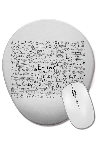 BASKI DÜNYASI E=mc2 Formula Matematică Formula Matematică Mouse Pad oval cu s...