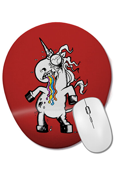 BASKI DÜNYASI Zombies Vs Unicorns Zombie Unicorn Mouse Pad oval cu suport pen...