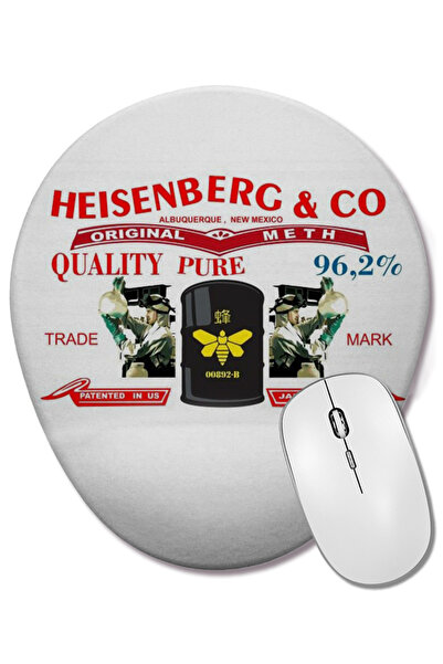 BASKI DÜNYASI Mouse Pad oval Breaking Bad Heisenberg Jeans cu suport pentru î...
