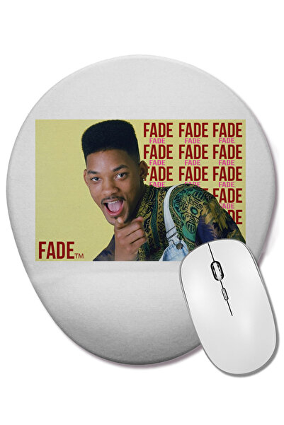 BASKI DÜNYASI Mouse Pad oval Fade Will Smith cu suport pentru încheietura mâinii