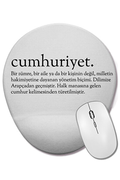 BASKI DÜNYASI Οβάλ ποντίκι με υποστήριξη καρπού Cumhuriyet