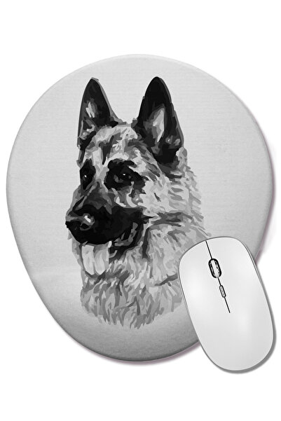 BASKI DÜNYASI Подложка за мишка с овална форма за подкрепа на китката за немс...