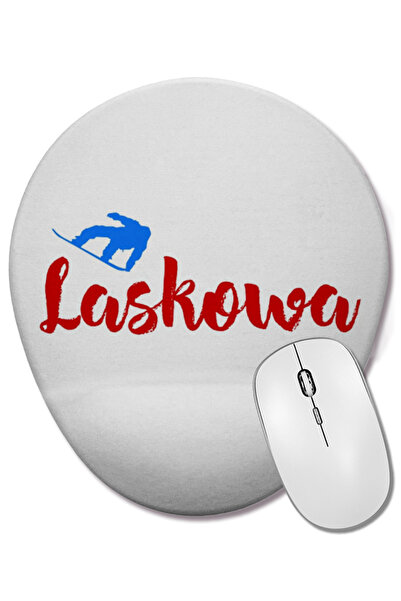 BASKI DÜNYASI Mouse Pad oval Laskowa Ski & Snow cu suport pentru încheietura ...