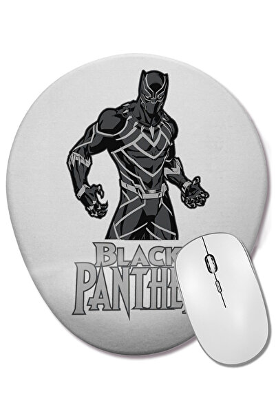 BASKI DÜNYASI Pantera Negra Panther Mouse Pad oval cu suport pentru încheietura mâinii