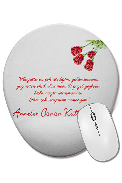 BASKI DÜNYASI Cadou pentru Ziua Mamei 015 Mouse Pad oval cu suport pentru înc...
