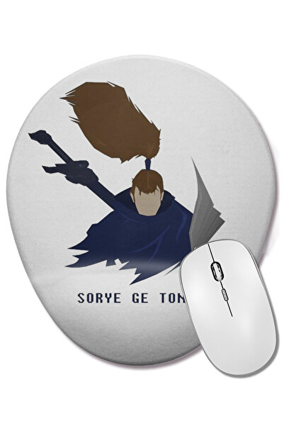 BASKI DÜNYASI Yasuo Sorye Ge Ton LOL Mouse Pad oval cu suport pentru încheiet...