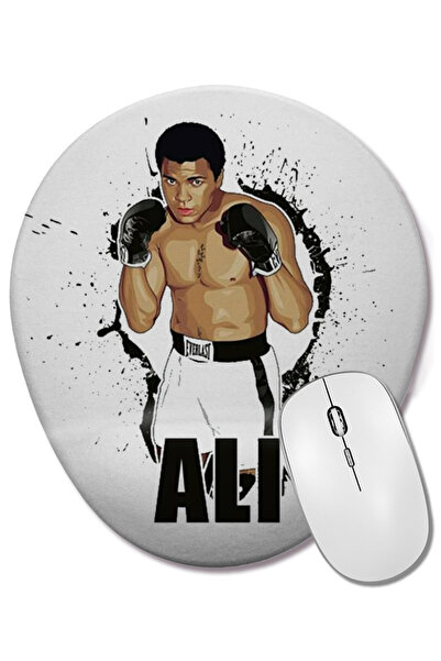 BASKI DÜNYASI Μουχάμεντ Αλί Μποξ 04 Οβάλ ποντίκι με υποστήριξη καρπού