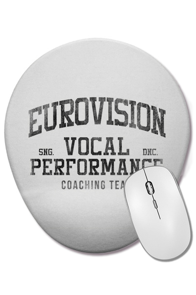BASKI DÜNYASI Екип за вокално обучение за Евровизия Овална подложка за мишка ...