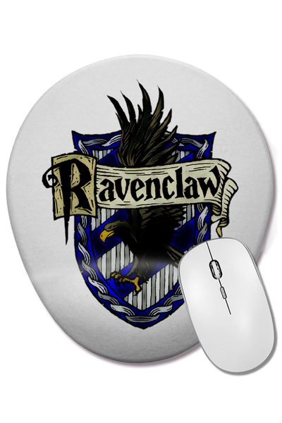 BASKI DÜNYASI Mouse Pad oval cu logo Ravenclaw cu suport pentru încheietura m...