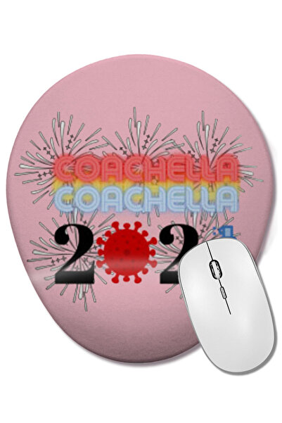 BASKI DÜNYASI Mouse Pad oval Coachella 2021 cu suport pentru încheietura mâinii