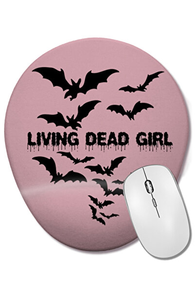 BASKI DÜNYASI Mouse Pad oval cu suport pentru încheietura mâinii Living Dead ...