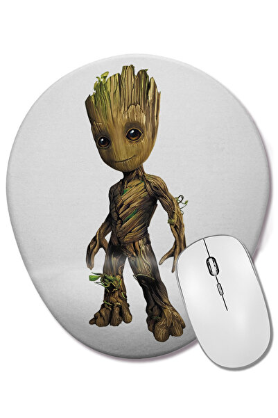 BASKI DÜNYASI Mouse Pad oval Baby Groot cu suport pentru încheietura mâinii