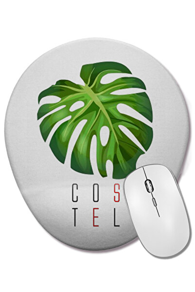 BASKI DÜNYASI Mouse Pad oval Costela cu suport pentru încheietura mâinii