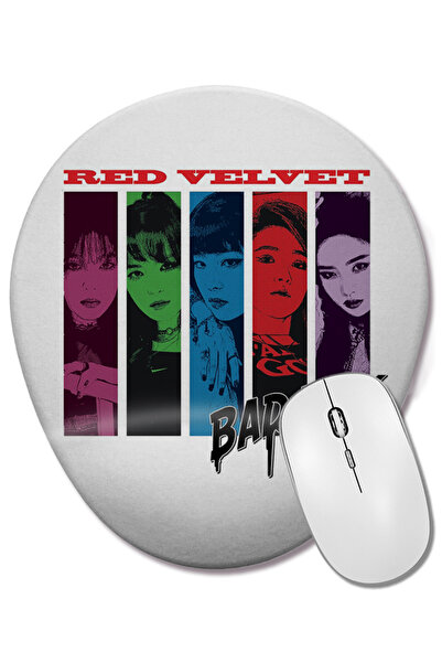 BASKI DÜNYASI Red Velvet Bad Boy Mouse Pad oval cu suport pentru încheietura ...