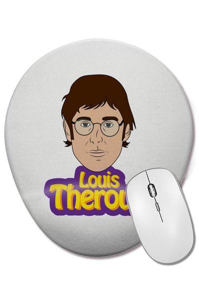BASKI DÜNYASI Mouse Pad oval Louis Theroux cu suport pentru încheietura mâinii