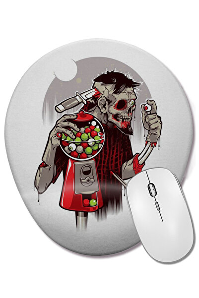 BASKI DÜNYASI Bubbleye Gum Mouse Pad oval cu suport pentru încheietura mâinii