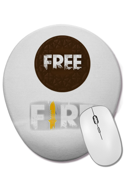 BASKI DÜNYASI Free Fire Bolacha Verde Mouse Pad oval cu suport pentru încheie...