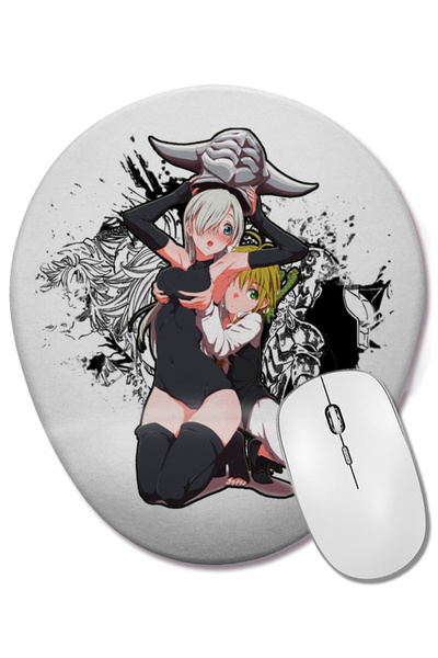 BASKI DÜNYASI Οβάλ ποντίκι με υποστήριξη καρπού Meliodas και Elizabeth