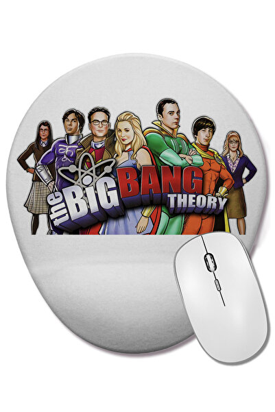 BASKI DÜNYASI Mouse Pad oval cu ilustrație The Big Bang Theory cu suport pent...