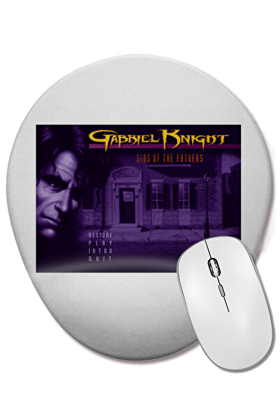 BASKI DÜNYASI Gabriel Knight Sins of the Fathers Mouse Pad oval cu suport pentru încheietura mâinii
