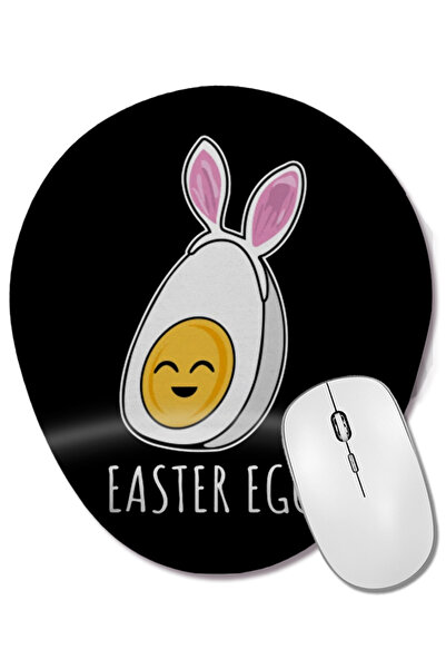 BASKI DÜNYASI Mouse Pad oval cu suport pentru încheietura mâinii Easter Egg