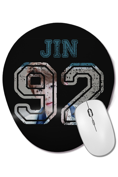 BASKI DÜNYASI Mouse Pad oval Bts Jin 009 cu suport pentru încheietura mâinii