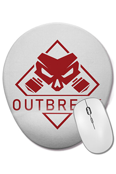 BASKI DÜNYASI Mouse Pad oval Outbreak cu suport pentru încheietura mâinii