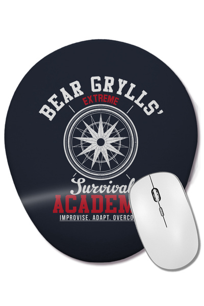 BASKI DÜNYASI Bear Grylls Extreme Survival Academy Mouse Pad oval cu suport p...