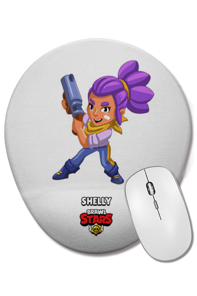 BASKI DÜNYASI Mouse Pad oval Brawl Stars Shelly cu suport pentru încheietura ...