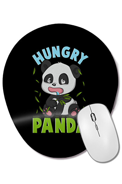 BASKI DÜNYASI Mouse Pad oval cu suport pentru încheietura mâinii, cu panda dr...