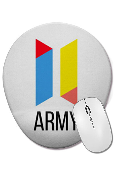 BASKI DÜNYASI Mouse Pad oval cu suport pentru încheietura mâinii Bts Army Gift