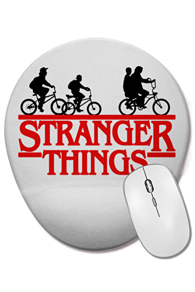 BASKI DÜNYASI Stranger Things 01 Mouse Pad oval cu suport pentru încheietura mâinii
