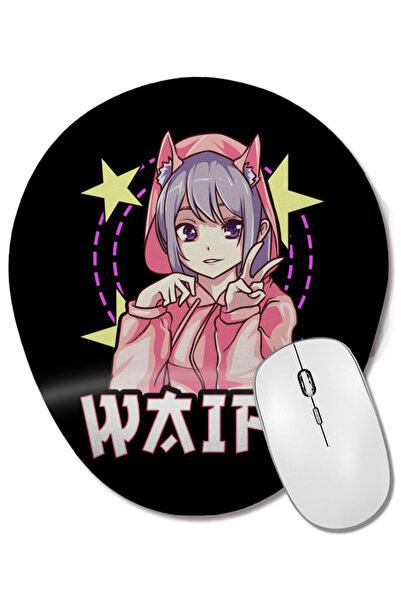BASKI DÜNYASI Waifu Anime Girl Japanese Cute Manga Kawaii Senpai Mouse Pad ov...