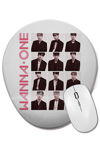 BASKI DÜNYASI Wanna One Energetic Pink Version Οβάλ ποντίκι με υποστήριξη καρπού