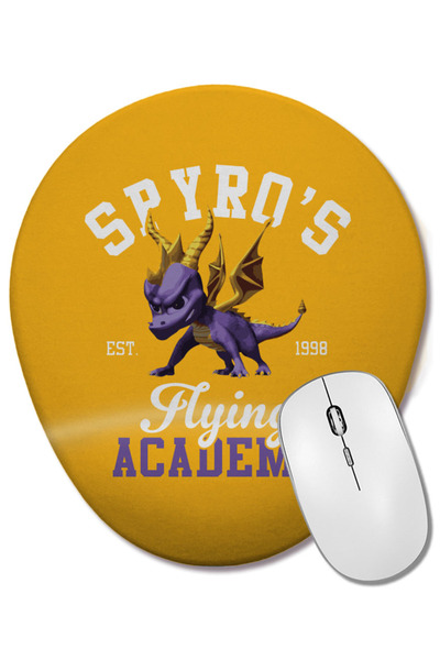 BASKI DÜNYASI Летяща академия на Spyro Овална подложка за мишка с подложка за...