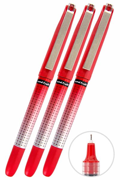 Artlantis Червен писалка Pilot, 3 броя, Uniball Eye Needle 0.5 мм, писалка Pi...